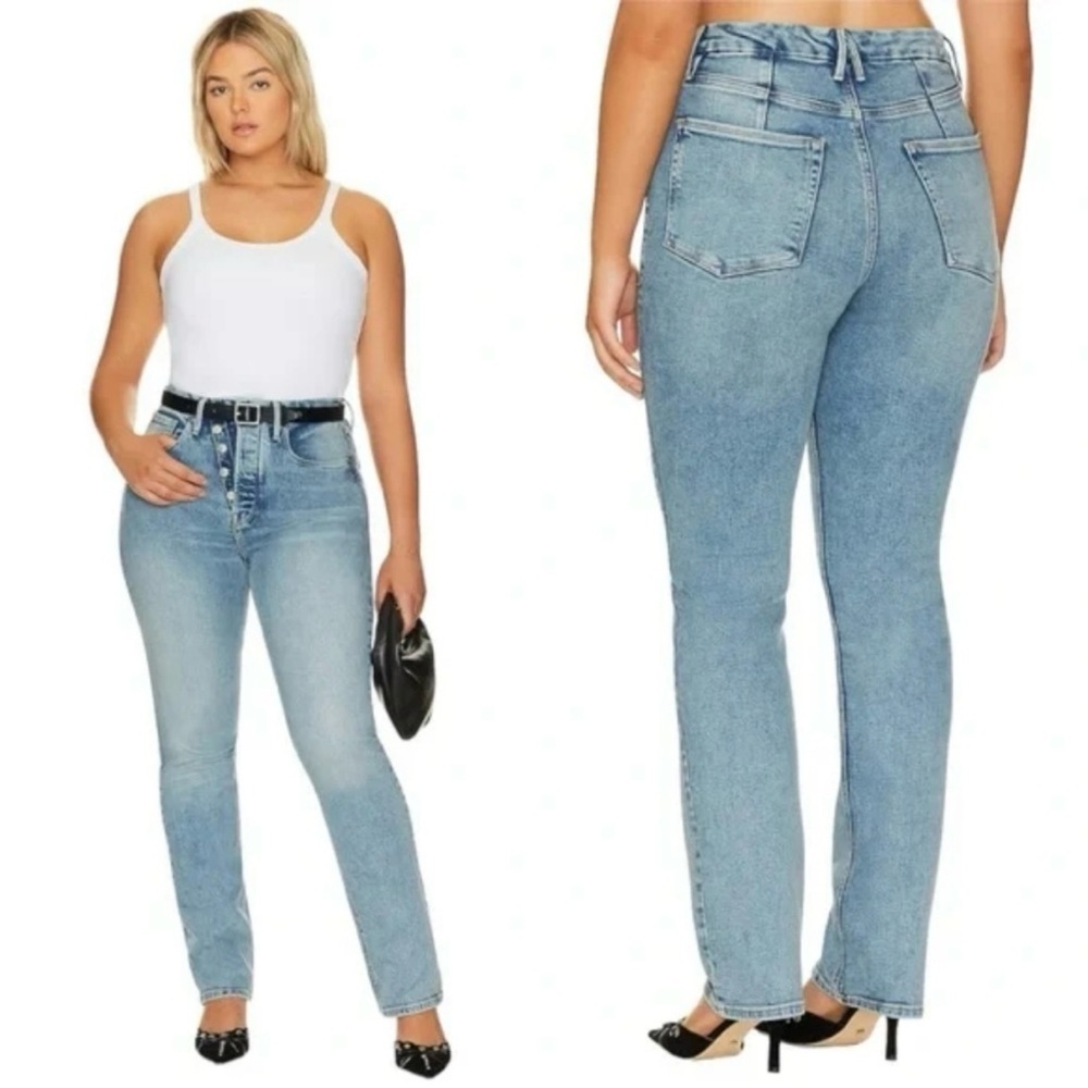 Good American Good Icon High Rise Straight
Exposed Buttons Indigo440 Size 18 - Picture 3 of 15